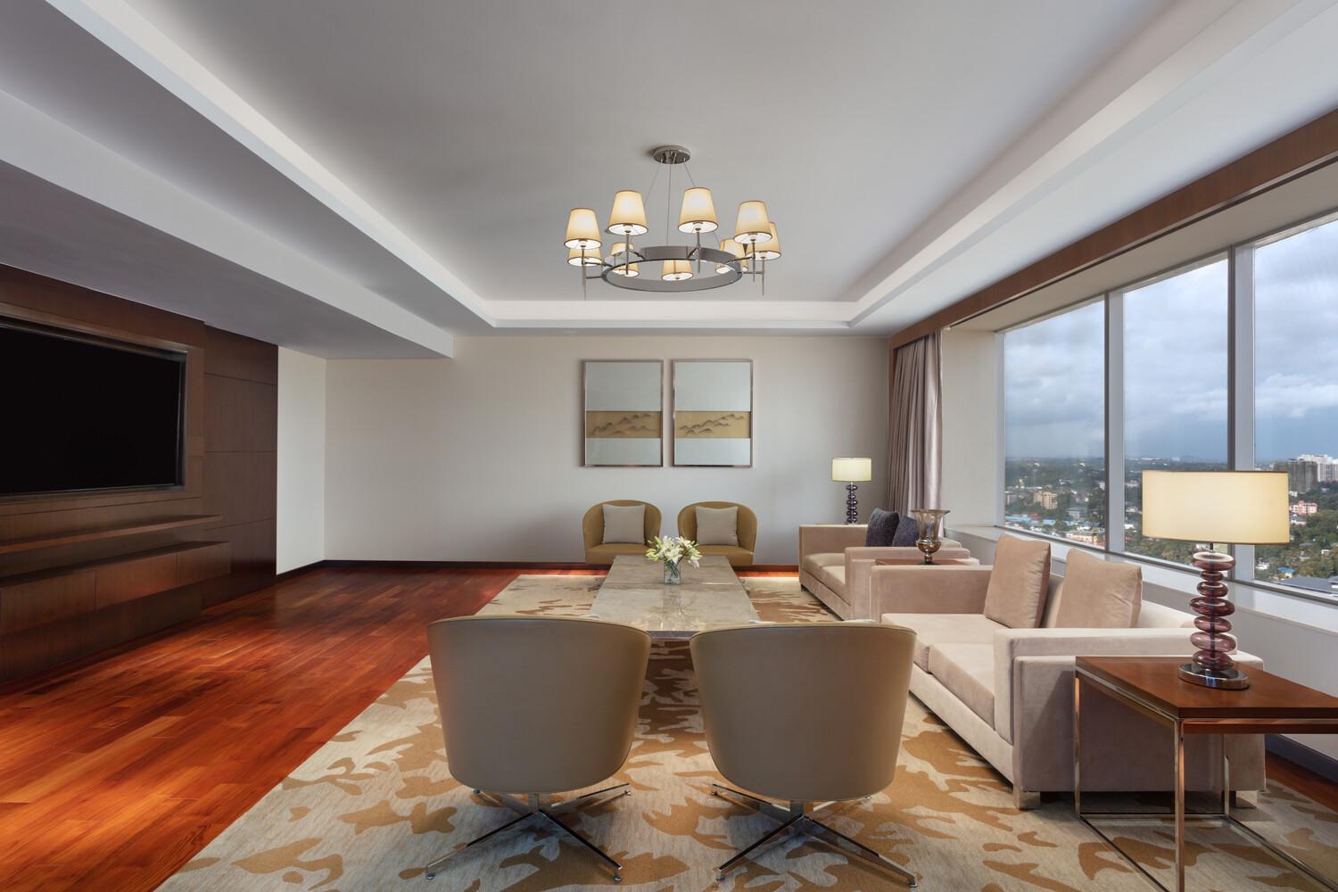 Kochi Marriott Hotel Eksteriør billede 3D interior rendering